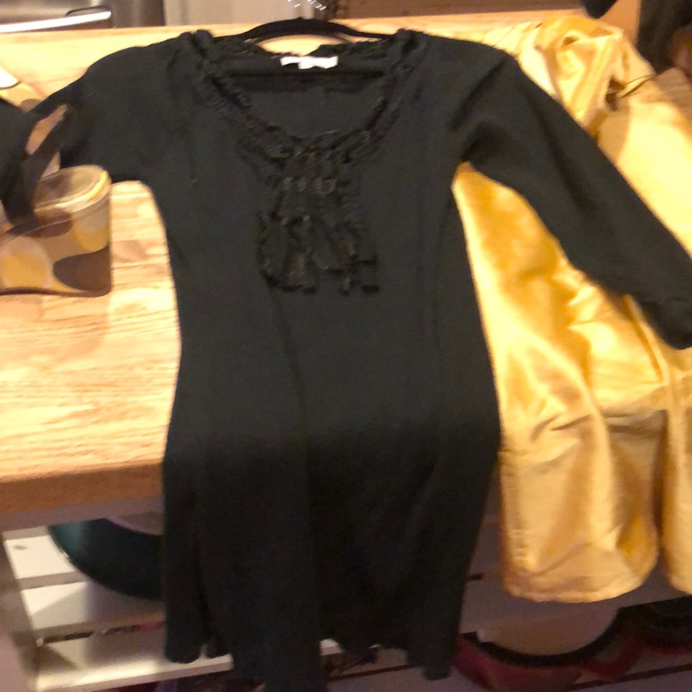 Calypso St Barth. black beach resort cover up